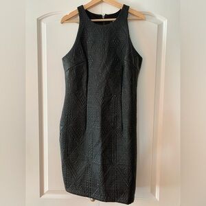 Alexia Admor Dress Black Sleeveless Lined Fake Leather Two Way Zip Size Large